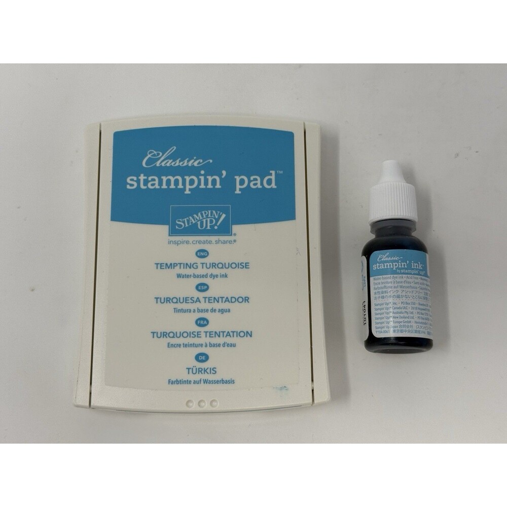 Stampin Up Classic Stampin Pad Tempting Turquoise Ink Pad Refill